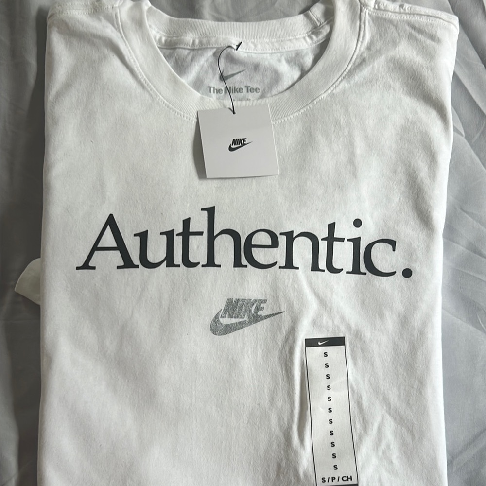 Nike White Authentic Tee for Men